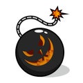 Halloween bomb emoji vector