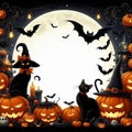 Halloween border for design Royalty Free Stock Photo