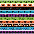 Halloween border patterns Royalty Free Stock Photo