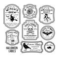 Halloween Bottle Labels Royalty Free Stock Photo