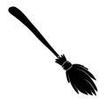 halloween broomstick vector symbol icon design. Beautiful illustration isolated on white background Royalty Free Stock Photo