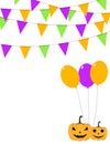 Halloween buntings and balloons party flyer