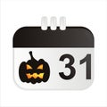 Halloween calendar icon