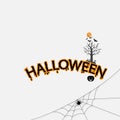 Halloween calligraphy abstract icon. Halloween vector lettering. H Royalty Free Stock Photo