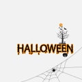 Halloween calligraphy abstract icon.Halloween vector lettering.Happy Halloween Text Banner.Vector illustration Royalty Free Stock Photo