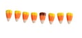 Halloween Candy Corn Isolated on Royalty Free Stock Photo