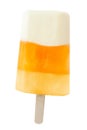 Halloween candy corn popsicle isolated on white Royalty Free Stock Photo