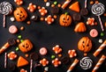 Halloween candy corner border banner Royalty Free Stock Photo