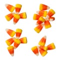 Halloween Candy Corns isolated on white Royalty Free Stock Photo