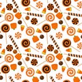 Halloween Candy Seamless Pattern Royalty Free Stock Photo