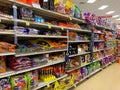 The Halloween candy and toy aisle at a Schnucks grocery store in Springfield, IL