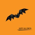 Halloween card template. Low poly design holiday