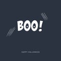 Halloween card vector template with scary scratch marks and creative typography.