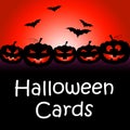 Halloween Cards Means Trick Or Treat And Celebration Royalty Free Stock Photo