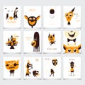 Halloween cards set Royalty Free Stock Photo