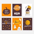 Halloween cards set Royalty Free Stock Photo