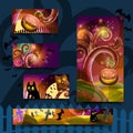 Halloween cards set Royalty Free Stock Photo