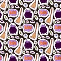 Halloween carnival seamless pattern background vector illustration with pumpkin and ghost spooky october autumn fear Royalty Free Stock Photo