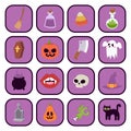 Halloween carnival symbols icons vector illustration Royalty Free Stock Photo