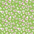 Halloween cartoon candy seamless sugar monster pattern for wrapping paper and fabrics and kids clothes print