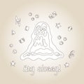 Halloween Cartoon Character Slime Slug. Handdrawn vector illustration with a Mucus and small patterns. Mystery, All Royalty Free Stock Photo