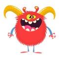 Halloween cartoon crazy funny monster illustration