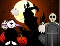 Halloween cartoon ghost vector Royalty Free Stock Photo