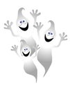 Halloween Cartoon Ghosts Royalty Free Stock Photo