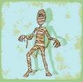 Halloween cartoon mummy, vector icon