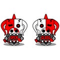 red devil bone mascot open and close