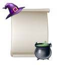 Halloween Cartoon Scroll Sign Royalty Free Stock Photo