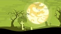 Halloween cartoon seamless looped animated background.