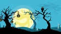 Halloween cartoon seamless looped animated background.