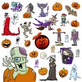 Halloween cartoon set Royalty Free Stock Photo