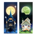 Halloween Cartoon Vertical Banners