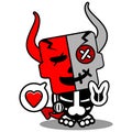 voodoo devil love doll mascot