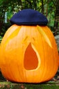 Halloween carved orange pumpkin