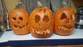 Halloween carved pumpkins