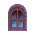 Halloween castle window isolated icon Royalty Free Stock Photo