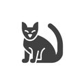 Halloween cat vector icon Royalty Free Stock Photo