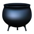 Halloween cauldron mockup, realistic style