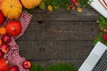 Halloween celebration holiday wooden table top view