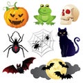 Halloween celebration icons set Royalty Free Stock Photo