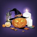 Halloween celebration isolated vector set