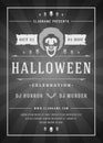 Halloween celebration night party poster or flyer design