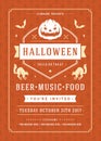 Halloween celebration night party poster or flyer design