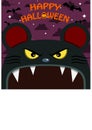 Halloween Character Design. With Mouse Character. Big Face and Open Mouth. In Gravefield Royalty Free Stock Photo