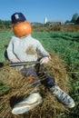 Halloween Character Dressed as New York Yankee, Route 100, Vermont