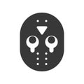 Halloween character vector icon, murderer mask jason Royalty Free Stock Photo