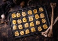 Halloween chips in shape of ghost Royalty Free Stock Photo